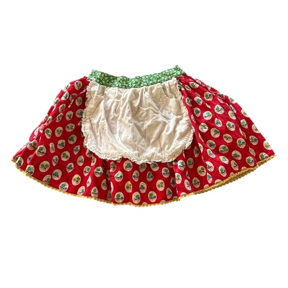 Little Bird Red Skirt with Green and White Pattern - Picture 1 of 6